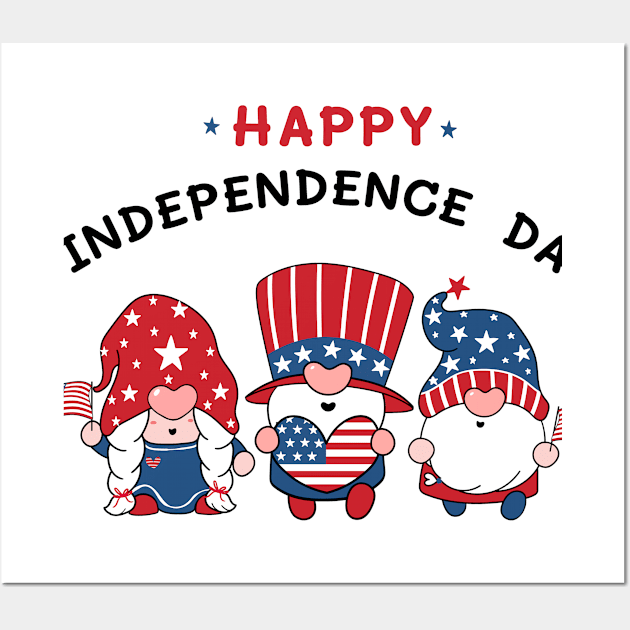 Happy Independence  Day Wall Art by Merilinwitch